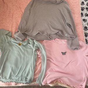 3 Hollister crop tops